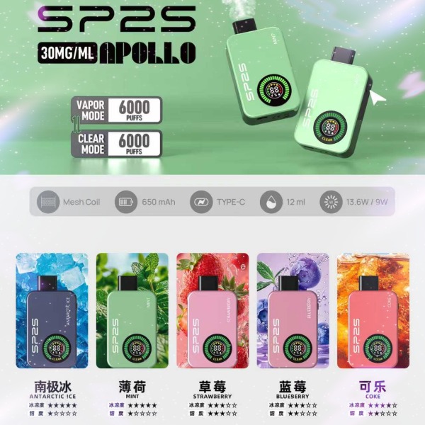 SP2S12000口 拋棄式電子煙 SP2S電子煙 線上購買 kiss電子菸商店